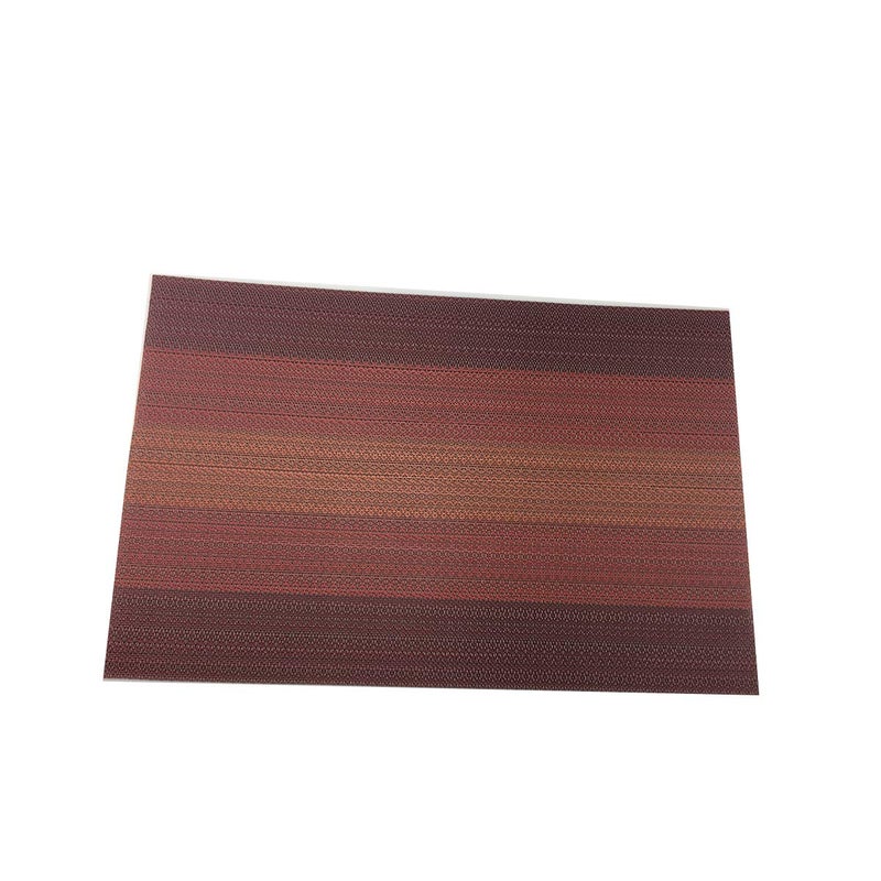 Gugrida Exquisite Woven Vinyl Placemats for Dining Table Heat Resistant PVC Table Mats (Pack of 6, Red) - Image 5